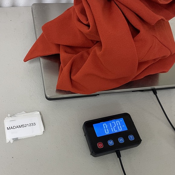 Blouse Womens Size Small Orange Collared Regular Fit Halt Zip Back Long Sleeve - Picture 5 of 5